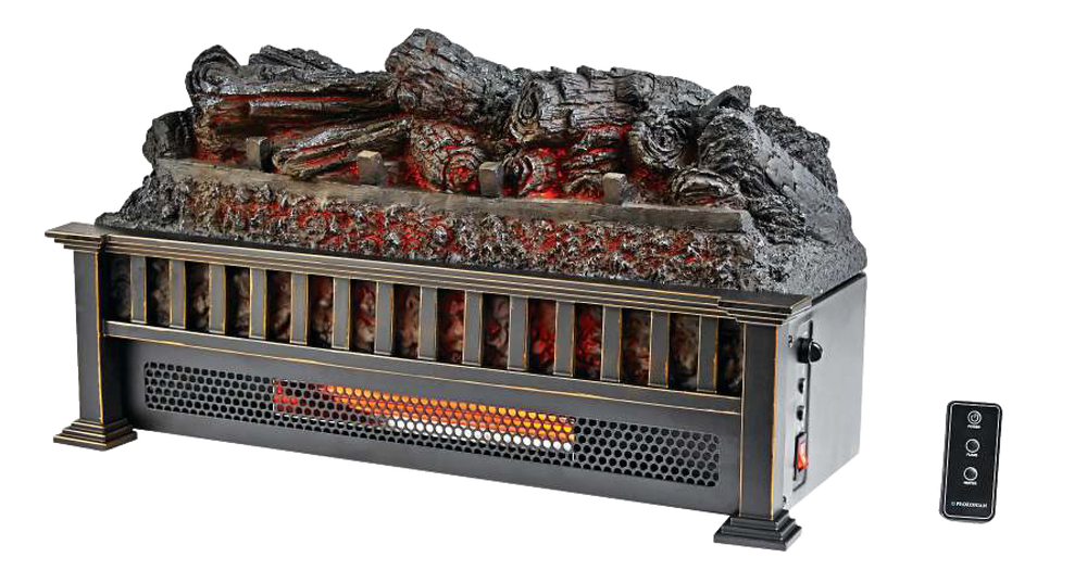 Electric Log Set/Electric Fireplace Logs, 23in, 1500W, Includes Remote