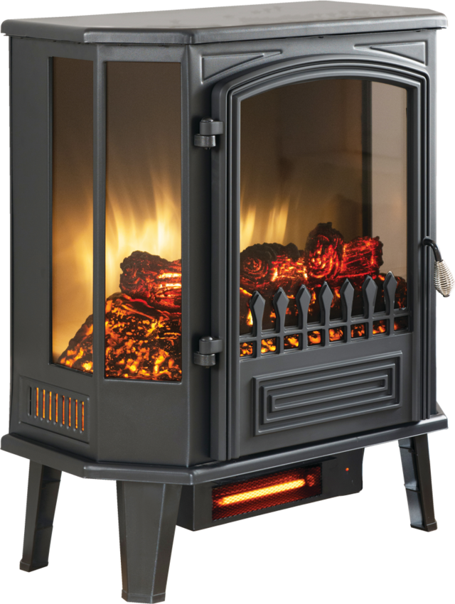 Panoramic Freestanding Electric Fireplace Stove, 23.5in, 1500W