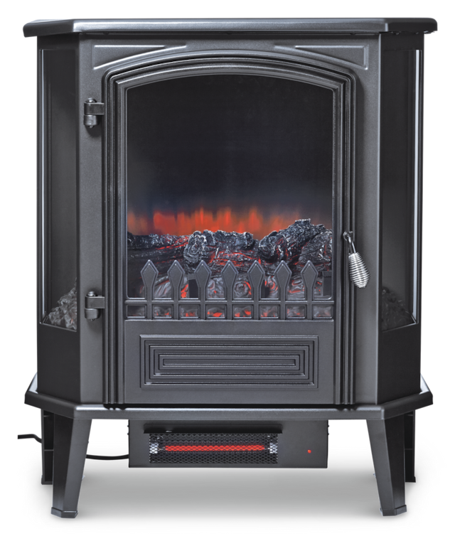 Panoramic Freestanding Electric Fireplace Stove, 23.5in, 1500W