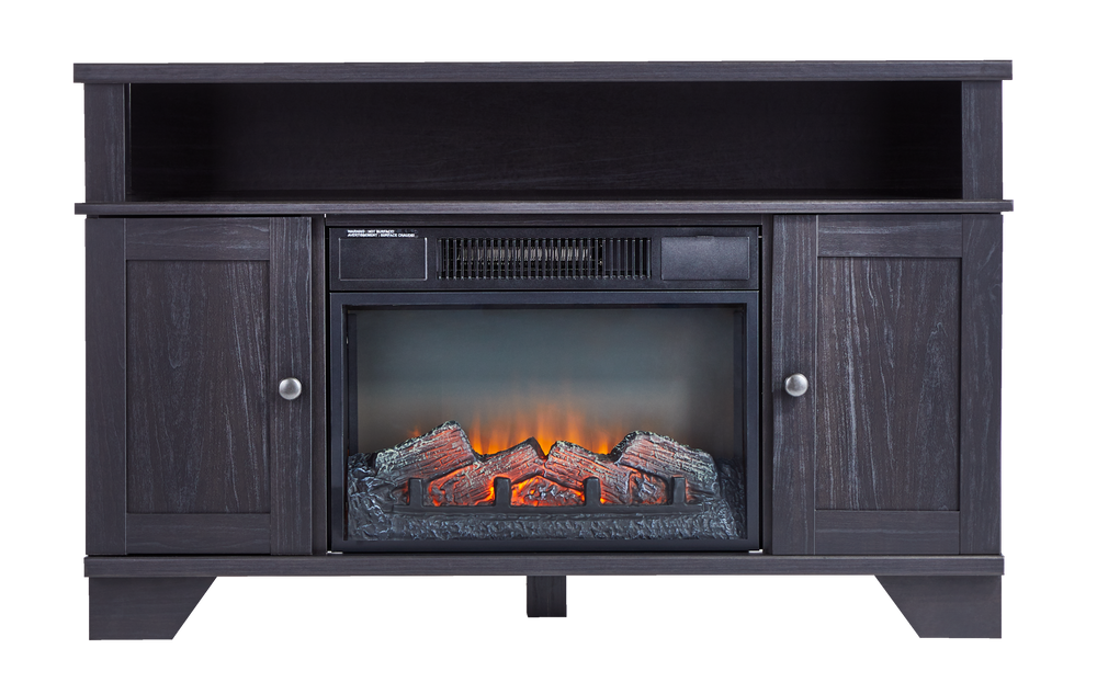 For Living Hamilton Electric Fireplace TV Stand, 44.5in, 1500W, Brown