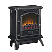 Metal Electric Stove With Black Finish, 17-in