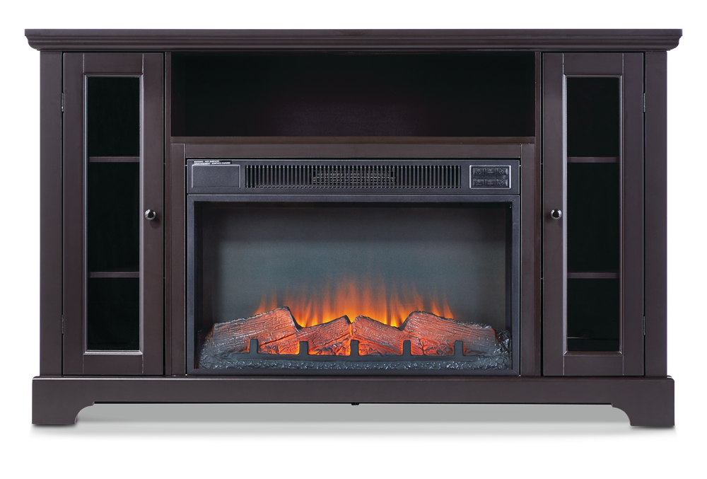 Kignwood Media Electric Fireplace Tv Stand 57 In 1500w Includes Remote Control Brown Canadian Tire Media Electric Fireplace Tv Stand, Best Electric Fireplace For Screened Porch