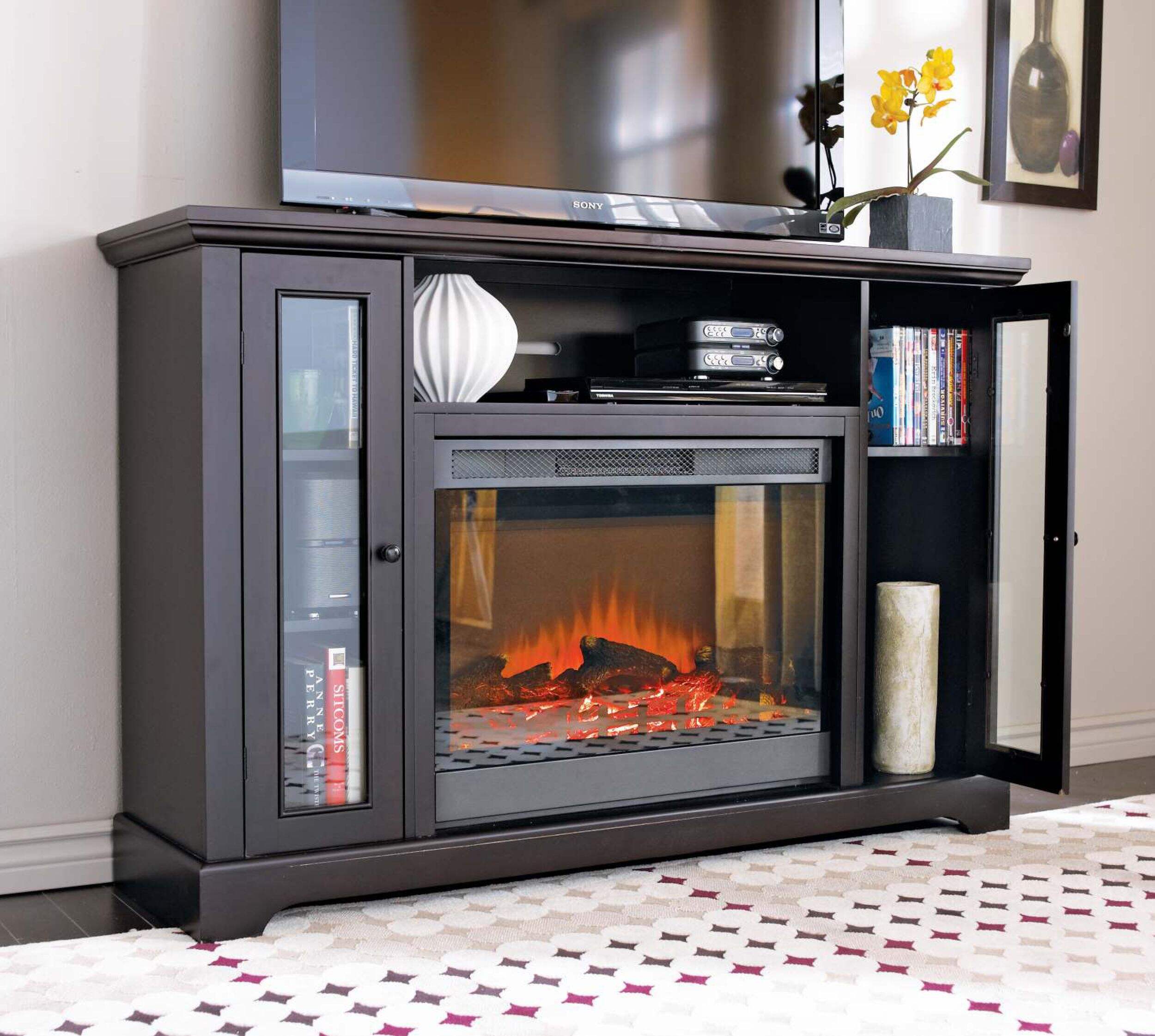 CANVAS Kingwood Media Electric Fireplace TV Stand, 57in, 1500W