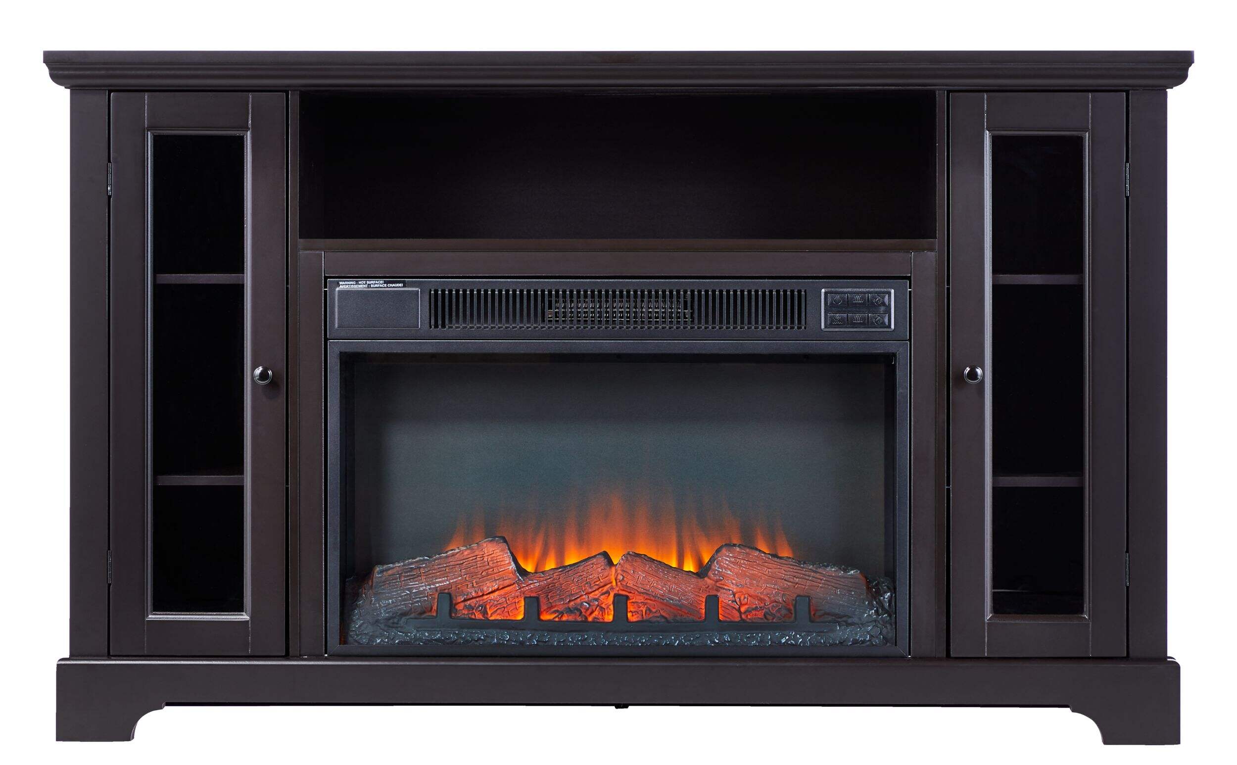 CANVAS Kingwood Media Electric Fireplace TV Stand, 57in, 1500W