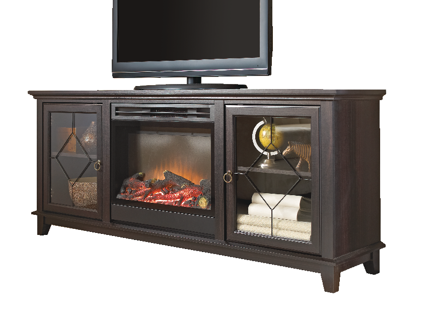 Lotus Media Electric Fireplace Tv Stand 67 In 1500w Includes Remote Control Brown Canadian Tire Lotus Media Electric Fireplace Tv Stand, How Much Electricity Does A Fireplace Tv Stand Use
