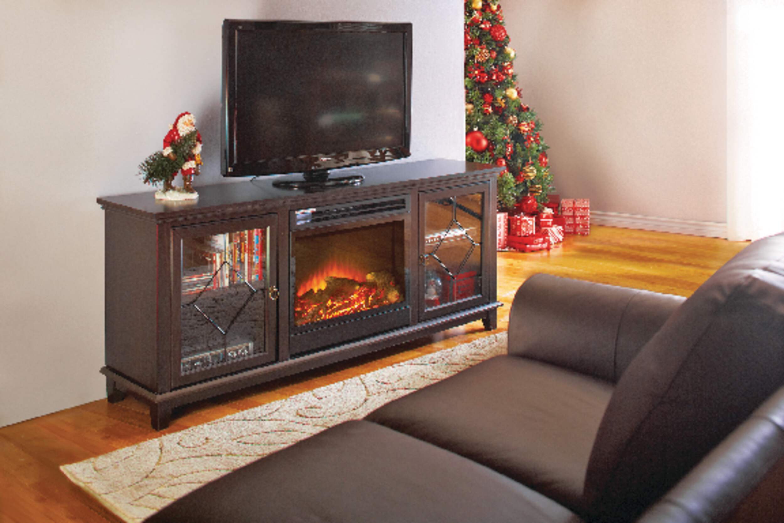 CANVAS Lotus Media Electric Fireplace TV Stand, 67in, 1500W, Includes