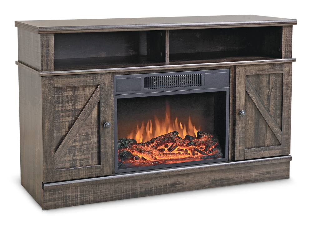 Meuble pour téléviseur avec foyer électrique multimédia Kerry, 44,5 po