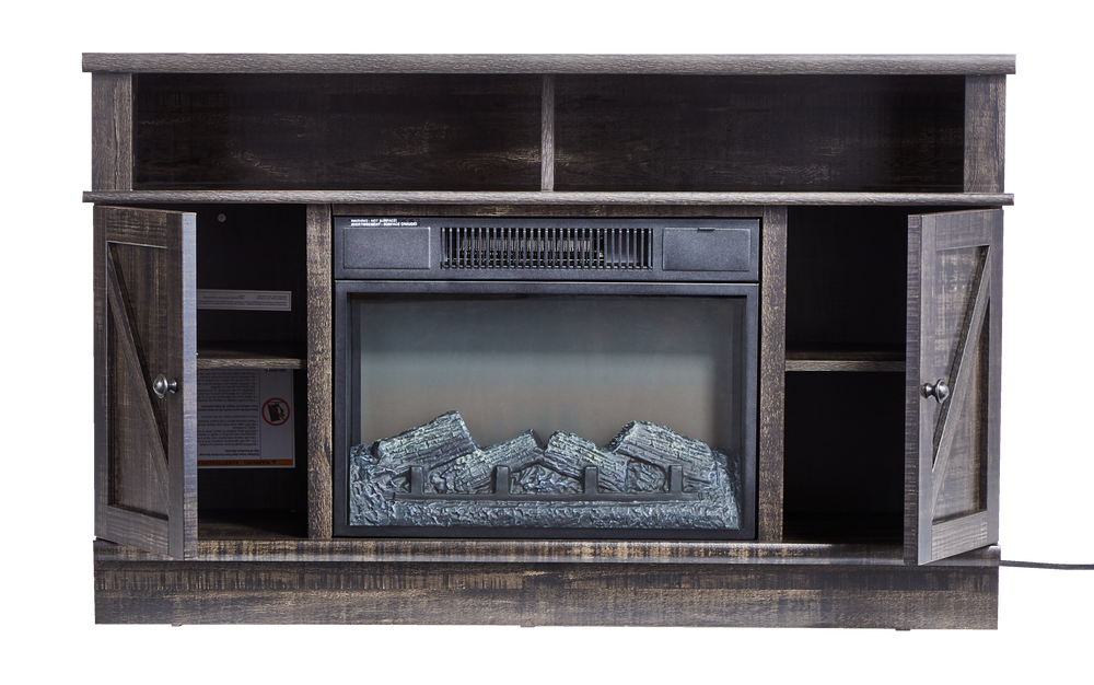 Meuble pour téléviseur avec foyer électrique multimédia Kerry, 44,5 po