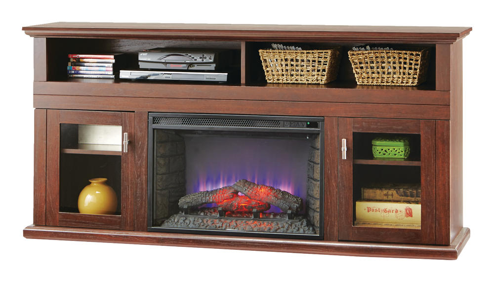 Komodo Surrey Media Electric Fireplace TV Stand, 64.5in, 1400W