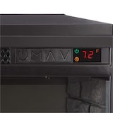 Foyer électrique encastrable For Living, 28 po, 1 400 W, 5 réglages de flammes à DEL, télécommande comprise, noir CloseUp