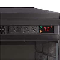 Foyer électrique encastrable For Living, 28 po, 1 400 W, 5 réglages de flammes à DEL, télécommande comprise, noir CloseUp