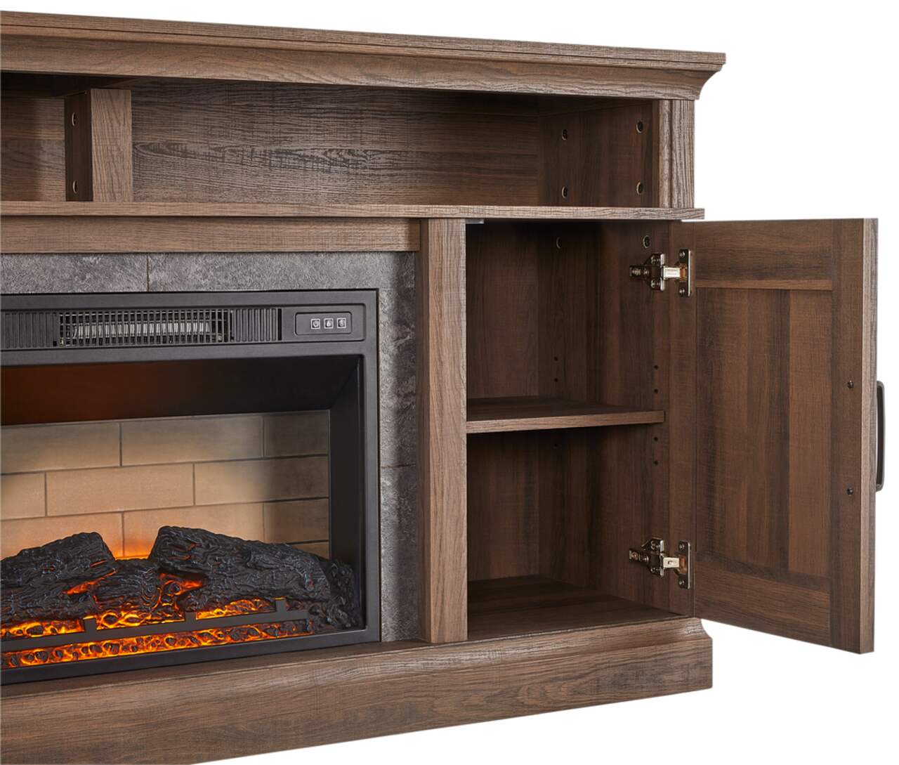 CANVAS Abbostford Media Console Electric Fireplace TV Stand 60 in