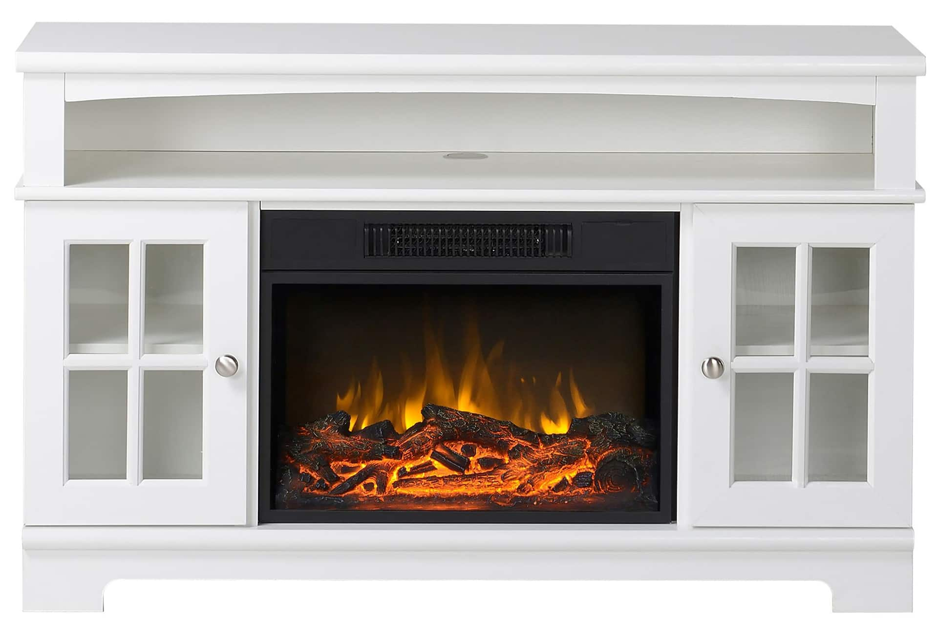 Flameulux Zarate White Electric Fireplace