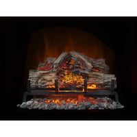 Napoleon Woodland Electric Fireplace Log/Electric Log Set, 24-in, 1500W, Includes Remote Control, Black
