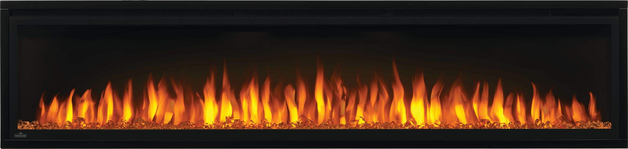 Napoleon Entice Wall Mount Electric Fireplace, 72-in, 1465W, Includes Remote Control, Black Front_Flat