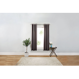 For Living Thermal Insulated Room Darkening Window Curtain with Grommet Top, Dark Charcoal, 52-in x 63-in, 2-pk Front_Flat