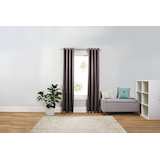 For Living Thermal Insulated Room Darkening Window Curtain with Grommet Top, Dark Charcoal, 52-in x 84-in, 2-pk Front_Flat