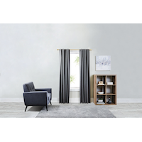 For Living Spence Blackout Window Curtain with Rod Pocket & Back Tab, Charcoal, 52-in x 84-in, 2-pk Front_Flat