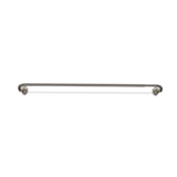 Tringle à rideaux simple réglable enveloppante moderne CANVAS, nickel brossé, 28 à 48 po, 5/8 po de diamètre Front_Flat