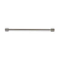 Tringle à rideaux simple réglable CANVAS Nappa, nickel brossé, 28 à 48 po, 1 po de diamètre Front_Flat