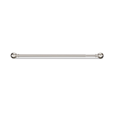 Tringle à rideaux simple réglable CANVAS Ball, nickel brossé, 28 à 48 po, 1 po de diamètre Front_Flat
