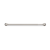 Tringle à rideaux simple réglable CANVAS Ball, nickel brossé, 28 à 48 po, 1 po de diamètre Front_Flat