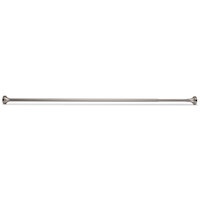 Tringle à rideaux simple réglable CANVAS Modern Urn, nickel brossé, 28 à 48 po Front_Flat