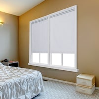 For Living Fabric Blackout Thermal Roller Shade, 30-in x 72-in Front_Angled_Left