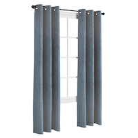 For Living Suede Blackout Panel, Dusty Blue