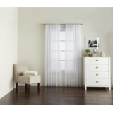 CANVAS Sheer Voile Curtain with 2 Panels, 2-pk, Assorted Sizes, 59-in x 84-in Front_Flat