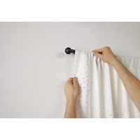 For Living Smart Rods Adjustable Easy Install Steel Café Curtain Rod, Assorted Colours, Assorted Sizes, 5/8 diameter