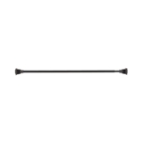 Umbra Adjustable Steel Terrace Curtain Rod with Molded Finial, Burnished Black, Assorted Sizes, 5/8 diameter Front_Flat
