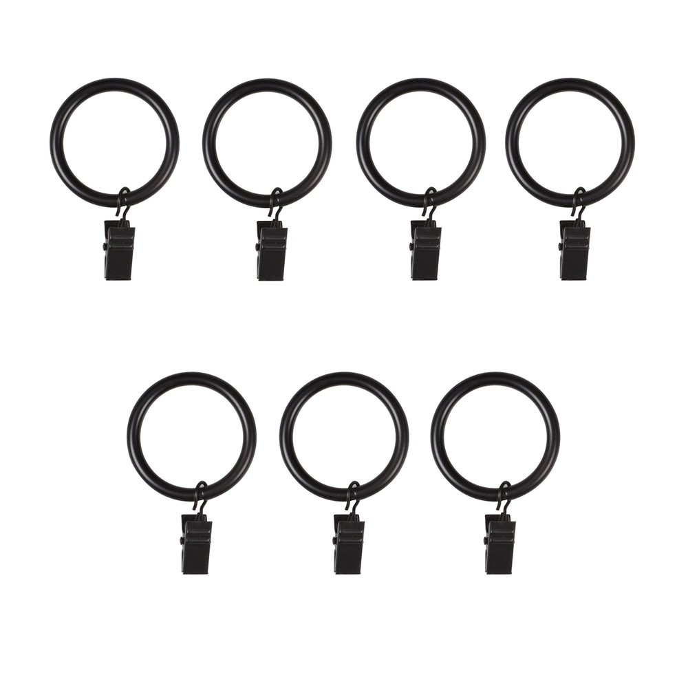 For Living Loft Steel Curtain Clip Rings, Large, 7pk, Assorted Colours