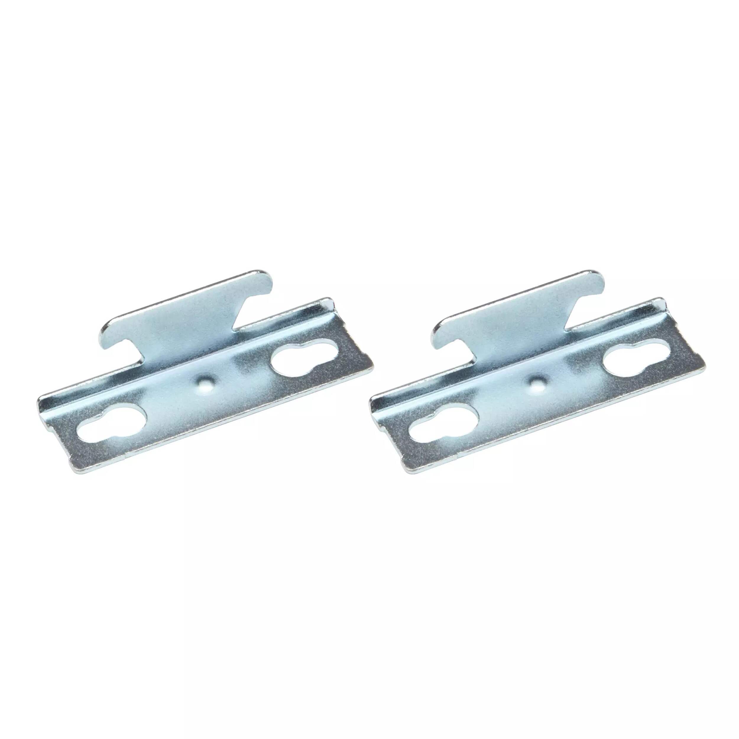 For Living Loft Steel Curtain Rod Bracket, 2-pc, Nickel, 5 D x 3 W x 0.25-in H Front_Angled_Right
