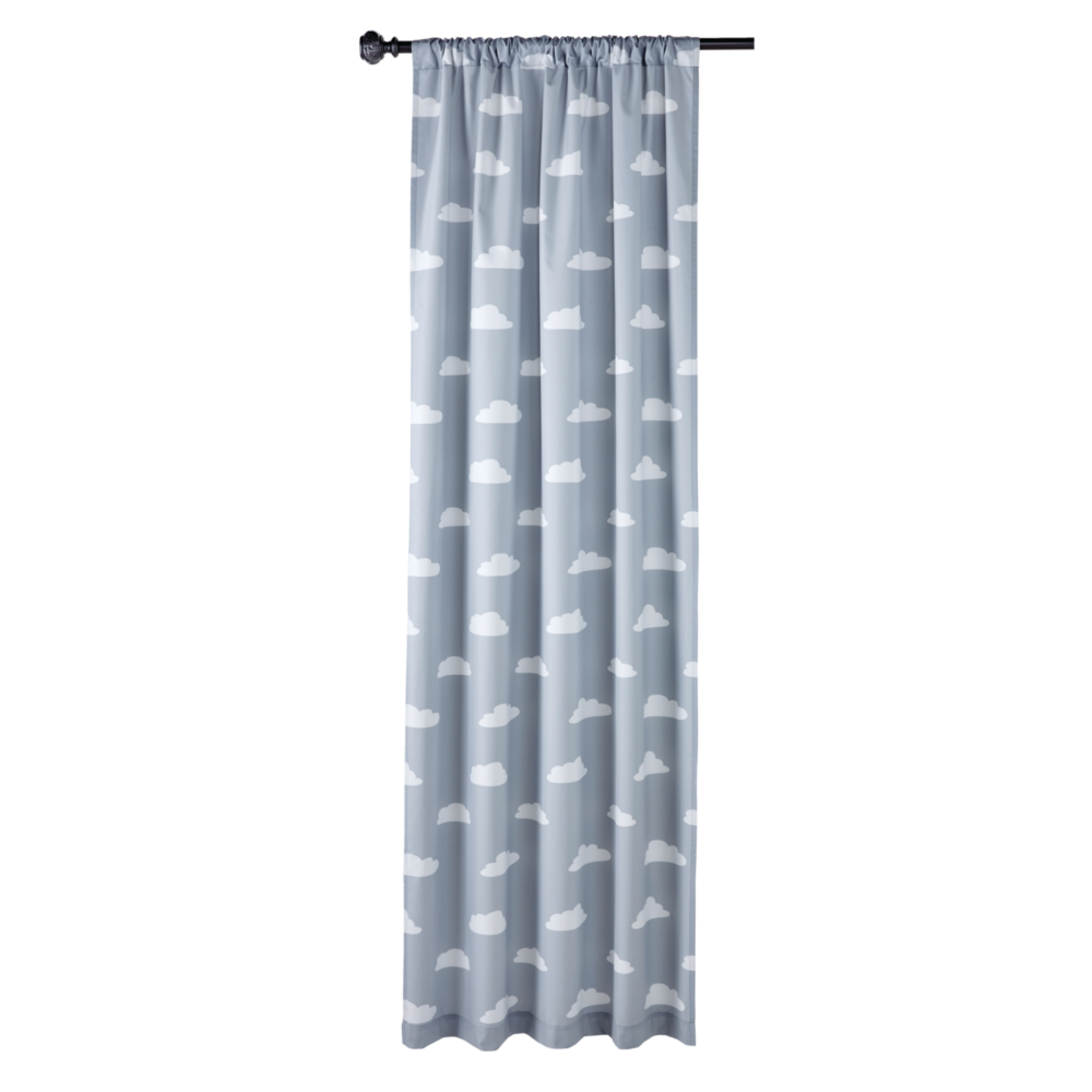 CANVAS Cloud Print Light Filtering Curtain, 2-pk, 40-in x 84-in Front_Flat