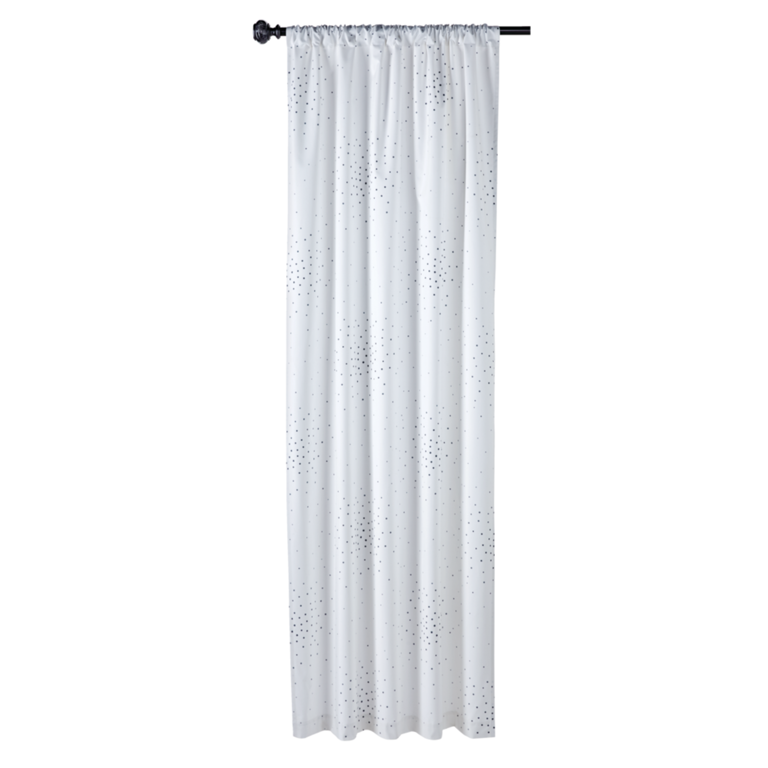 CANVAS Star Print Light Filtering Curtain, 2-pk, 40-in x 84-in Front_Flat
