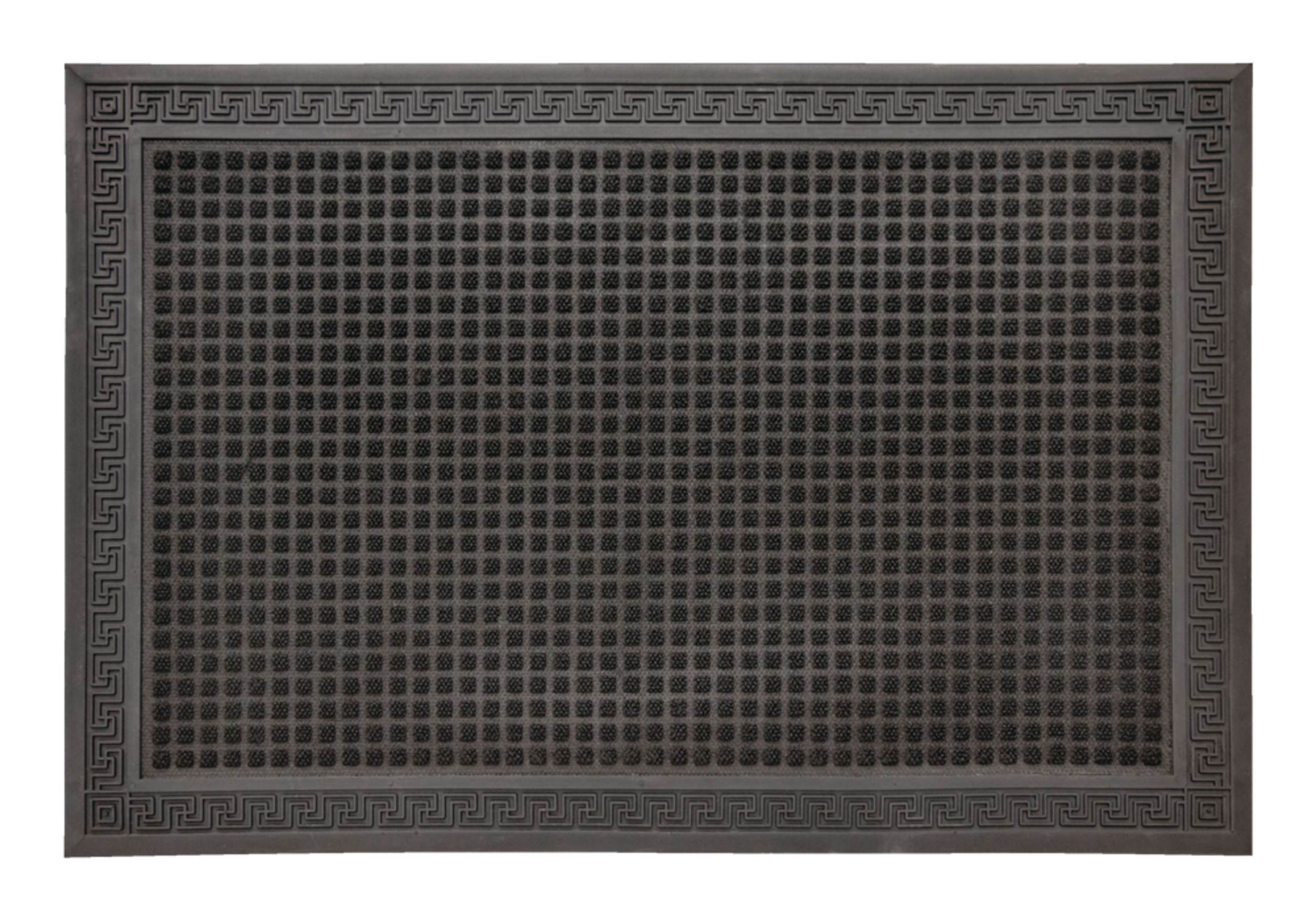 For Living Indoor/Outdoor Framework Mat, Black, 2-ft x 3-ft Overhead_Flat