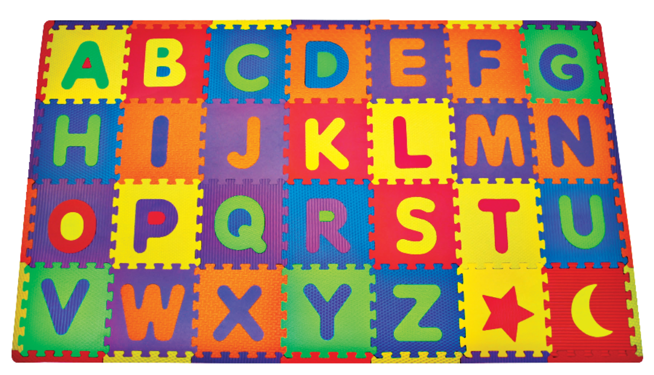 Funplay Pop-Out Alphabet Play Floor Mat, 78-pc, 7 x 4-ft, Ages 2+