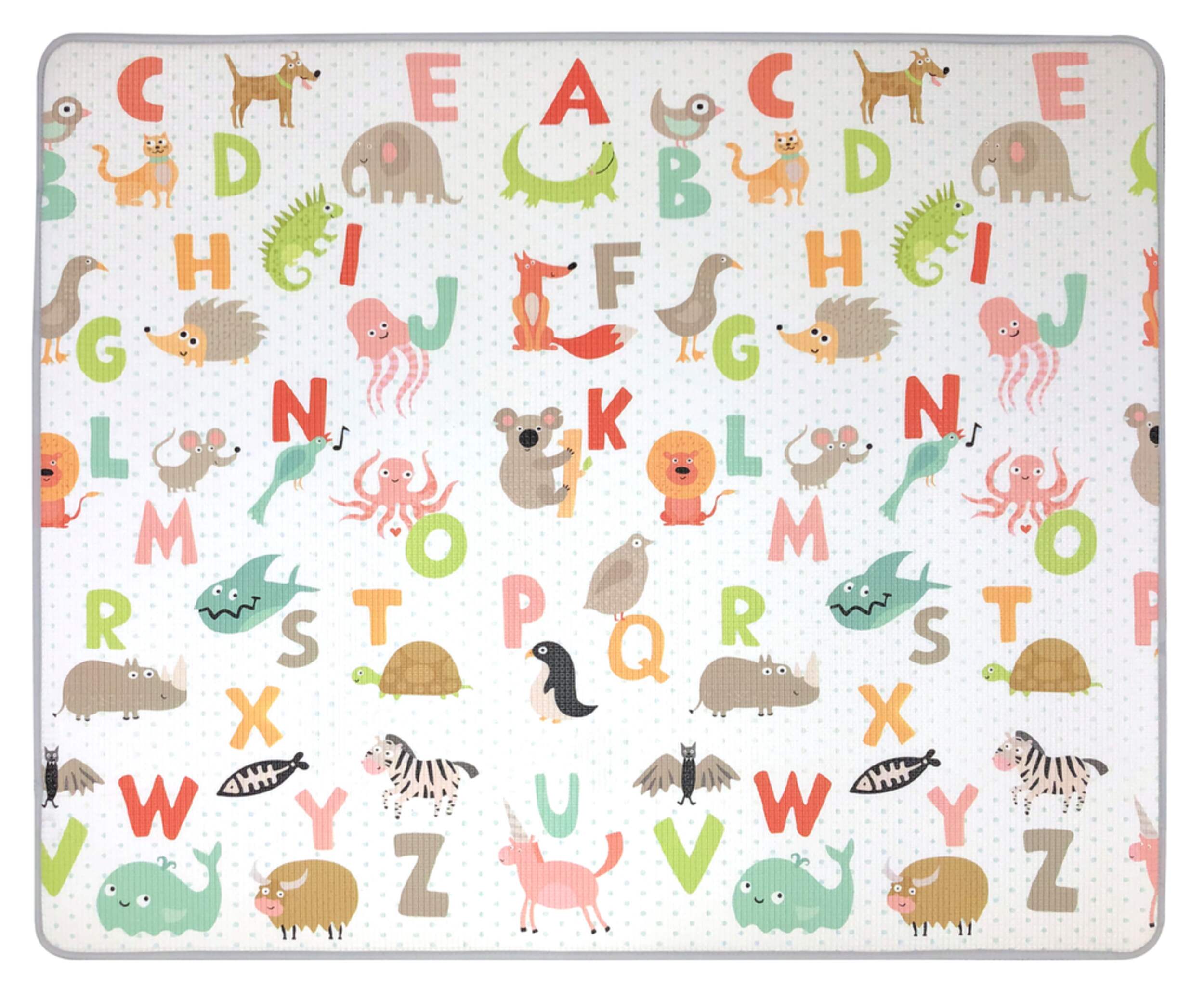 Funplay Foldable Double-Sided Play Mat for Kids, 59 x 71-in Front_Flat