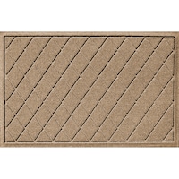 Bungalow Indoor/Outdoor Entrance Door Mat with Rubber Border, Assorted Colours, 2-ft x 3-ft