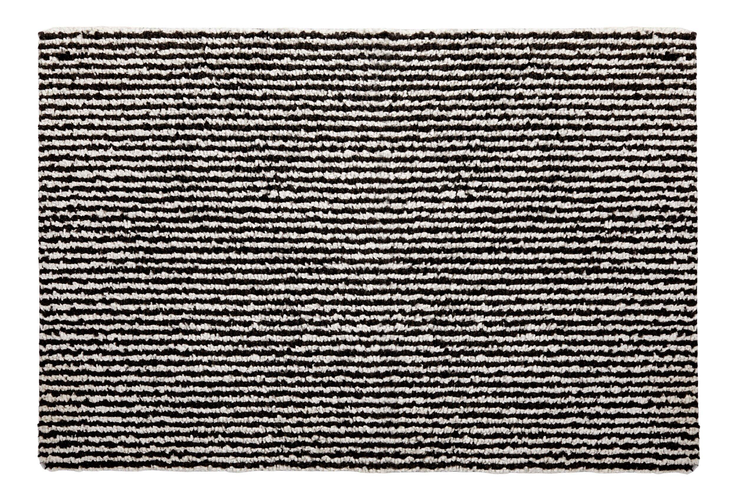 For Living Tufted Decorative Indoor Floor Mat, Striped Grey, 3-ft x 4-ft Overhead_Flat