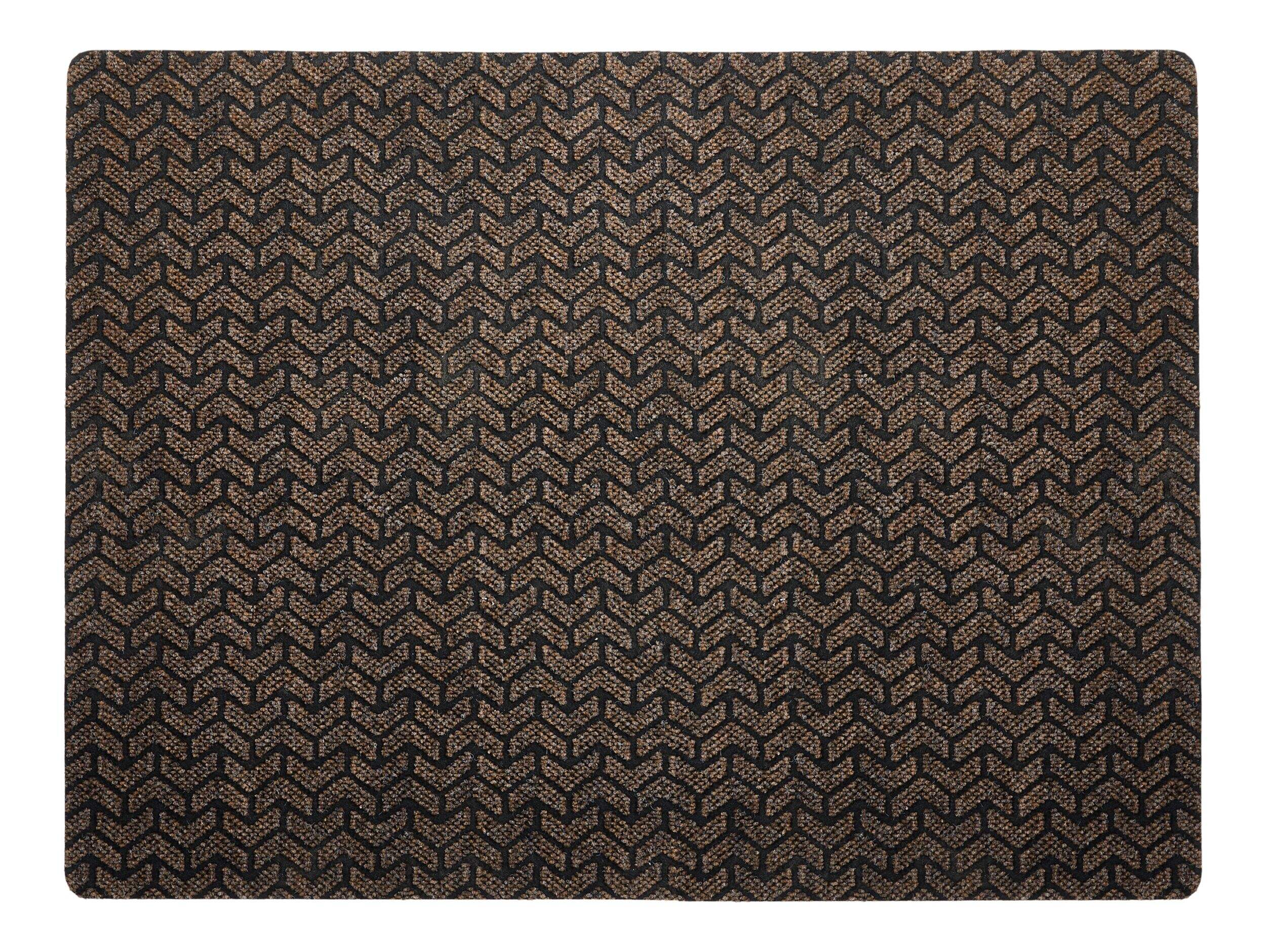 For Living Fairmont Indoor/Outdoor Polyester Floor Mat, Brown, 3-ft x 4-ft Overhead_Flat