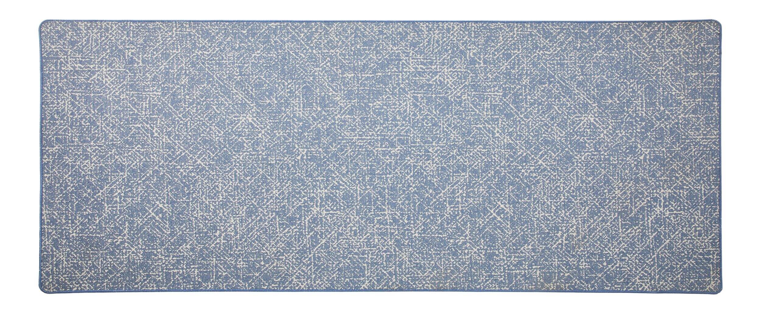 Tapis d'intérieur décoratif For Living Wicklow, bleu, 3 x 4 pi Overhead_Flat