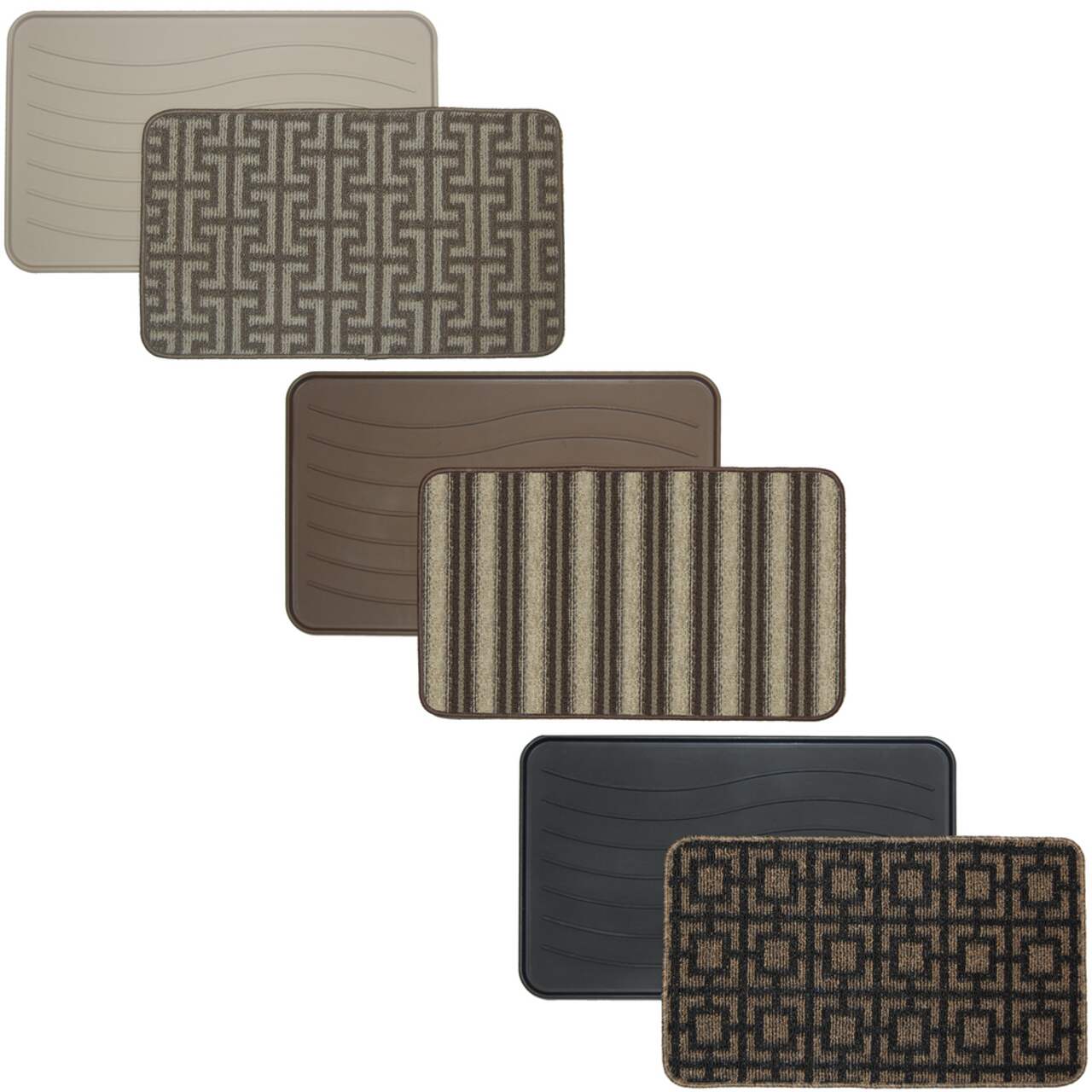 Multy Home Indoor Boot Tray Mat Combo Assorted Colours Patterns