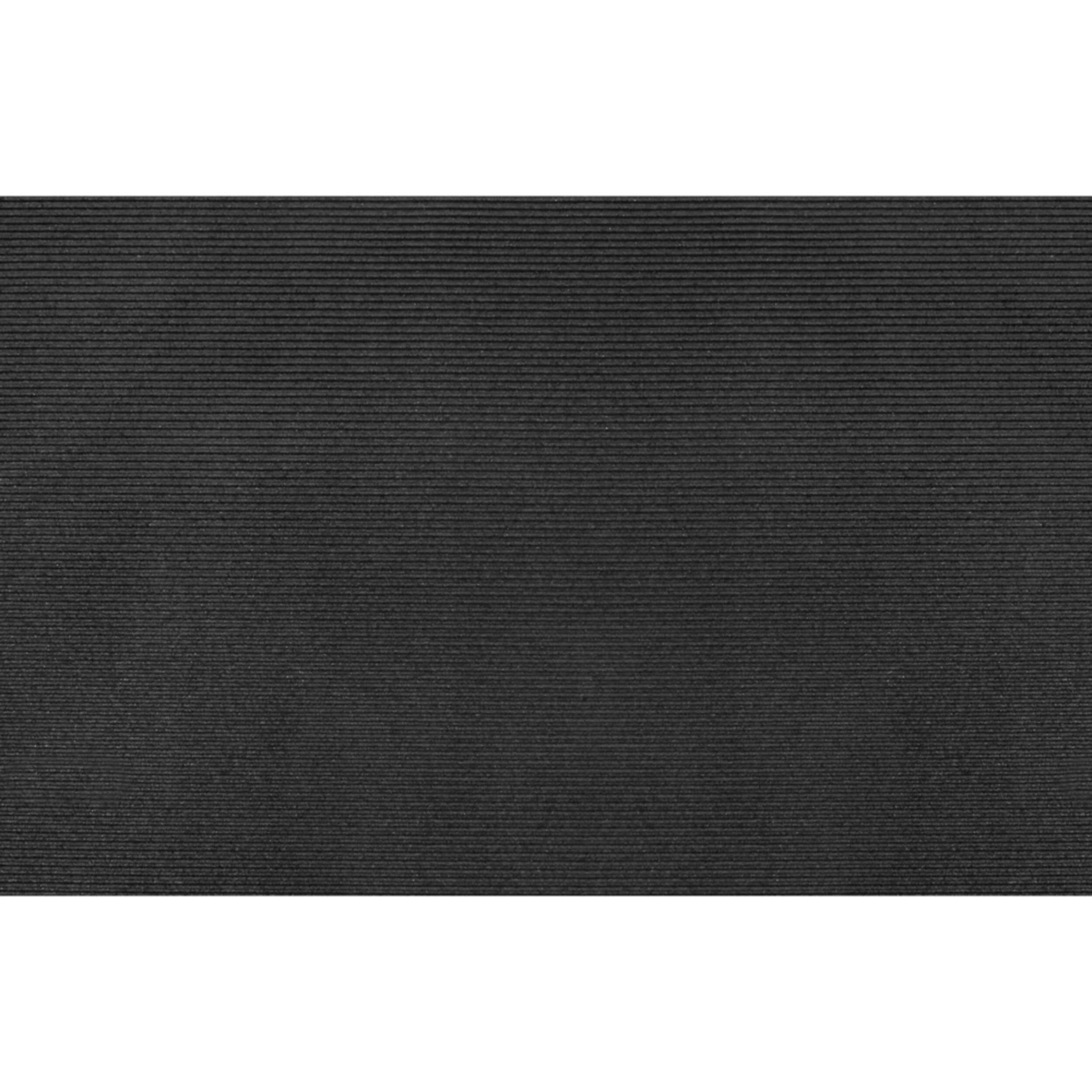Multy Home Heavy-Duty Ribbed Runner, Black, 27-in x 72-in Overhead_Flat