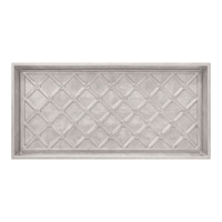 For Living Multi-Purpose Manor Boot/Shoe Tray, Eggshell White, 17-in x 35-in Overhead_Flat