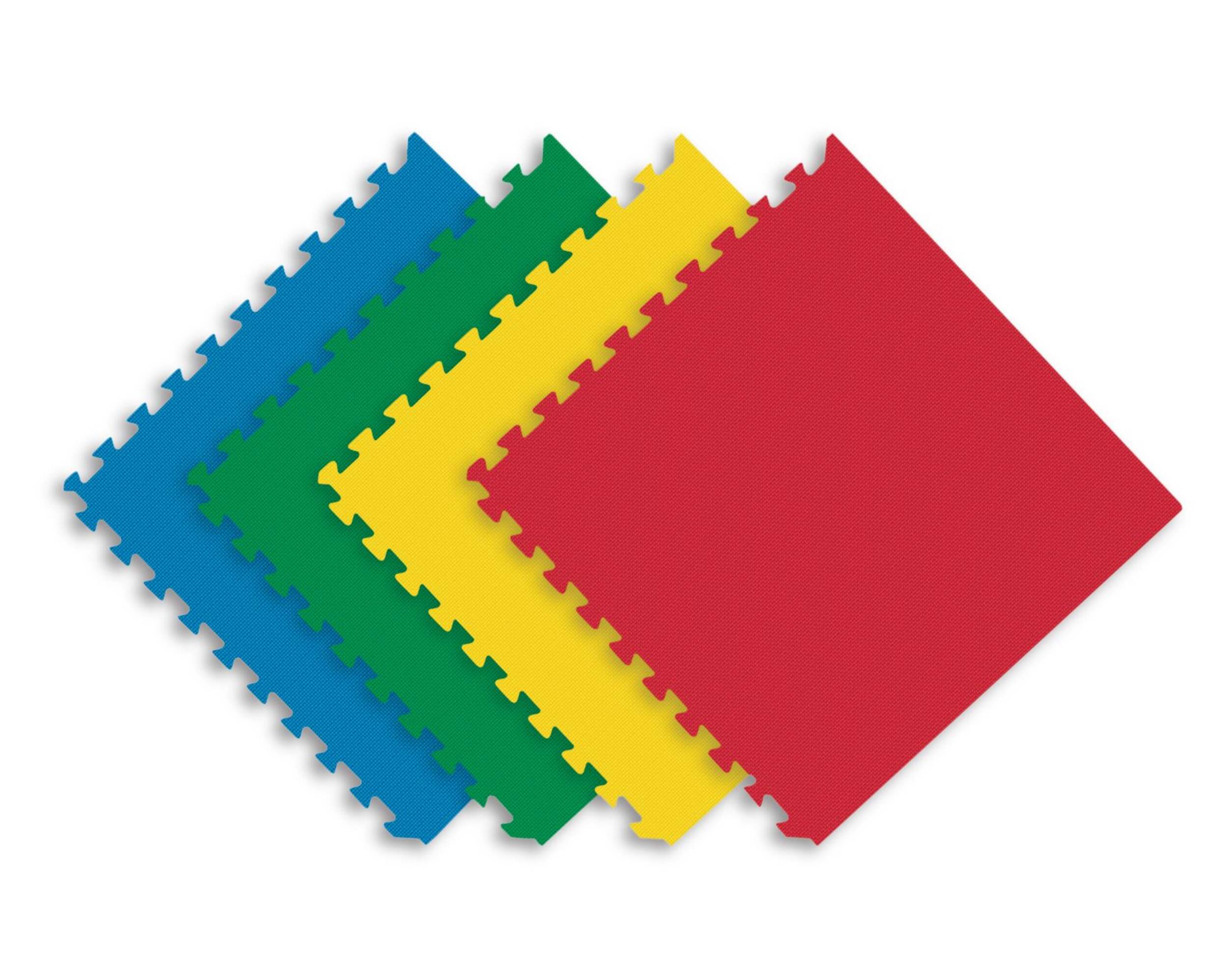 For Living Reversible Foam Tiles for Kids, 4-pk, 24-in x 24-in Overhead_Flat