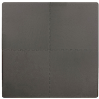 For Living Comfort Foam Floor Mats, 4-pk, Grey Basketweave, 24-in x 24-in Front_Flat
