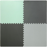 Tapis antifatigue emboîtables For Living, nattés vert/gris, 24 x 24 po, paq. 4 Overhead_Flat