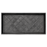 Multy Home Manor Lattice Boot Tray, Black, 17-in x 35-in Overhead_Flat
